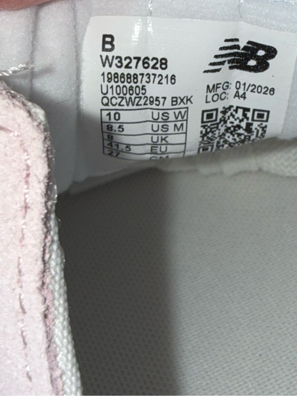 New Balance 327 Pink & White Gingham Women's Retro Runner Sneaker - Picture 14 of 16